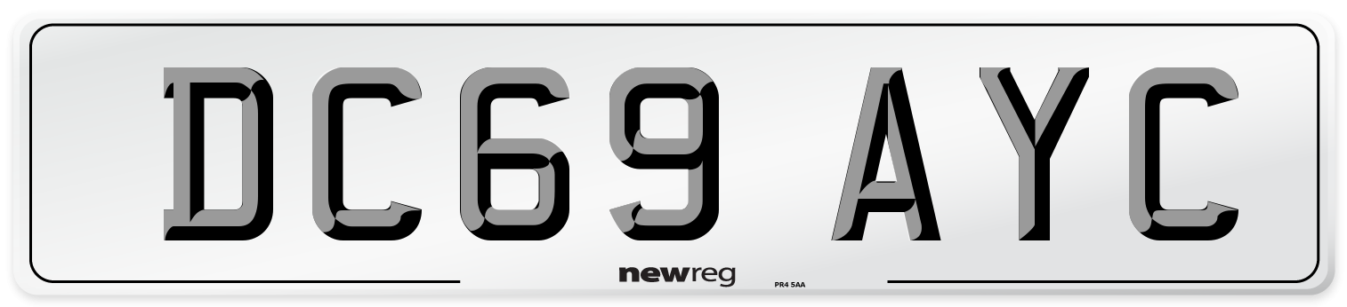 DC69 AYC Number Plate from New Reg